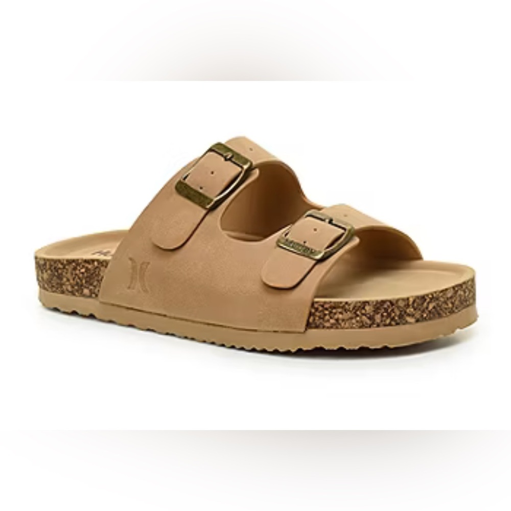 Hurley - Jameer Little Kid Unisex Footbed Sandals - Tan Size 13 NWT
